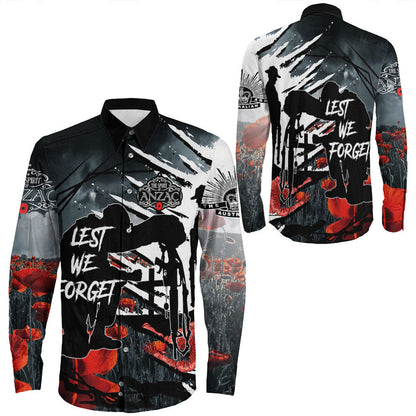Rugbylife Clothing Spirit Anzac Day Soldier Long Sleeve Button Shirt