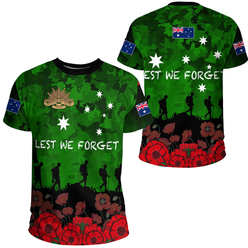 Clothing Australia Anzac Day Camouflage & Poppy T Shirt