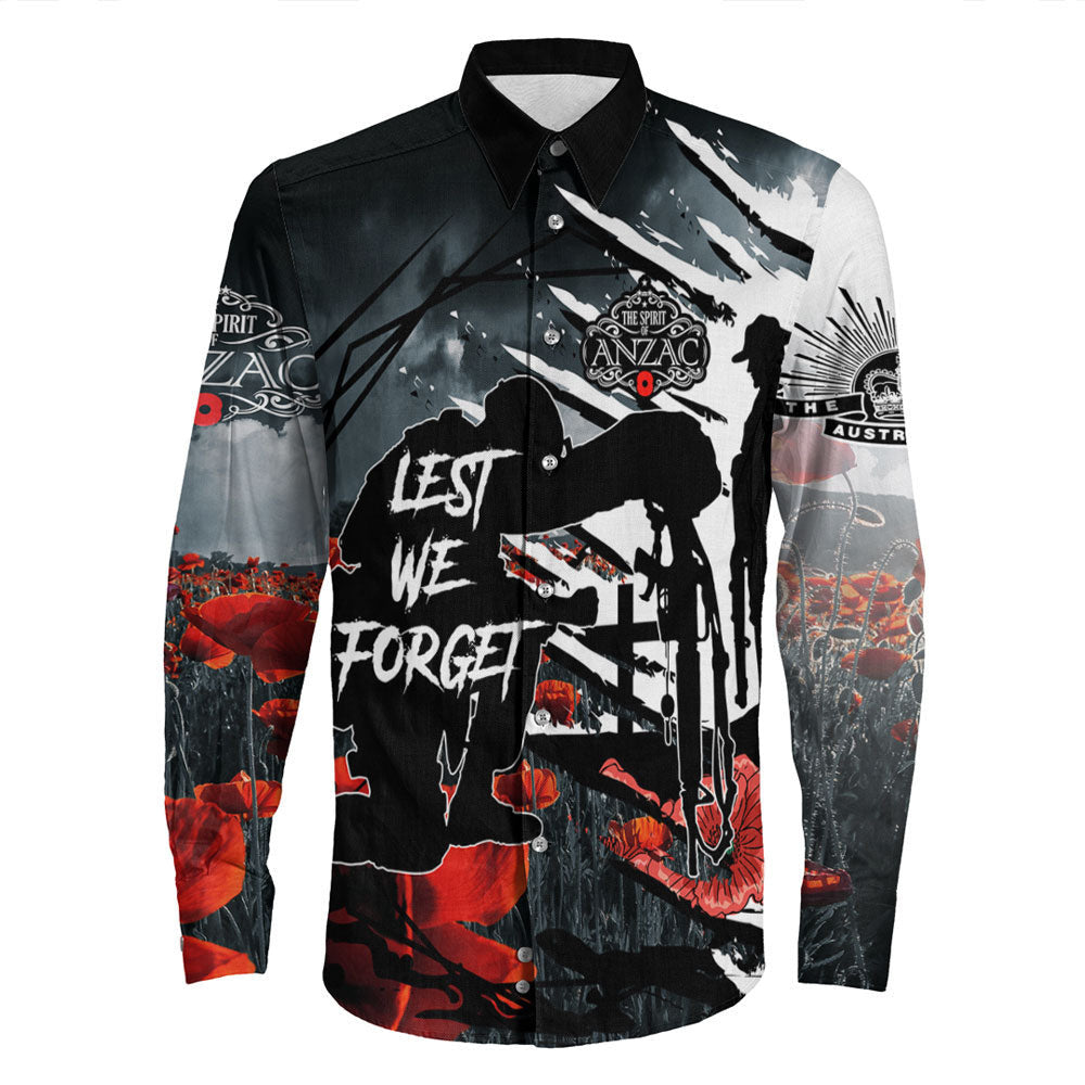 Rugbylife Clothing Spirit Anzac Day Soldier Long Sleeve Button Shirt