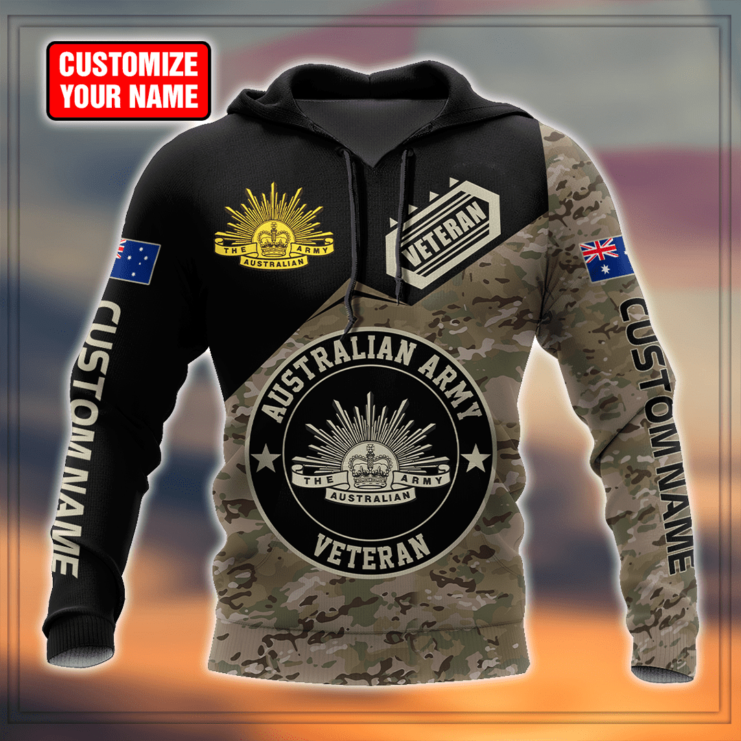 Anzac Day Clothing Australian Army Camo Hoodie