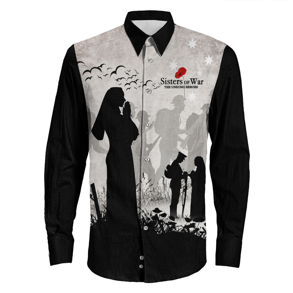 Rugbylife Clothing Anzac Day Sisters Of War The Unsung Heroes Long Sleeve Button Shirt