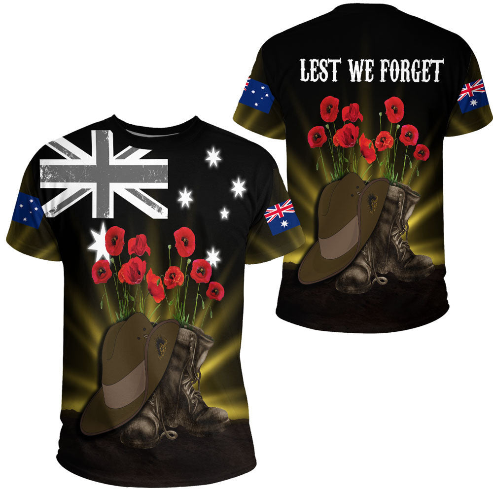 Clothing Anzac Day Hat & Boots T Shirt