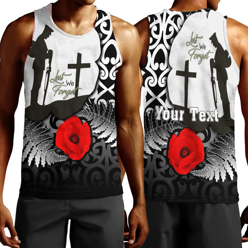 Clothing Custom Anzac Day Poppy Remembrance Men Tank Top