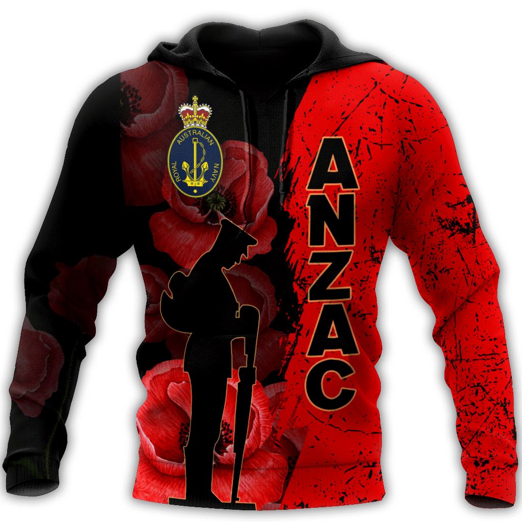 Anzac Day Clothing Royal Australian Navy Anzac Day Hoodie
