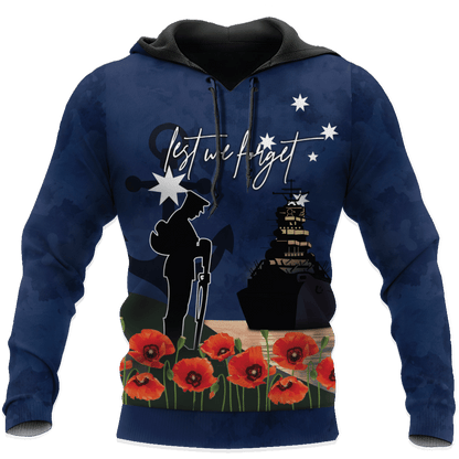 Anzac Day Clothing Royal Australian Navy Hoodie