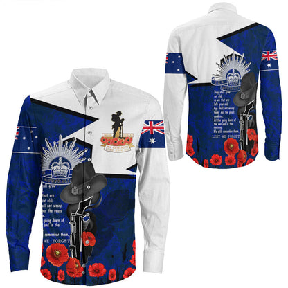 Rugbylife Clothing Anzac Day Lest We Forget Special Long Sleeve Button Shirt