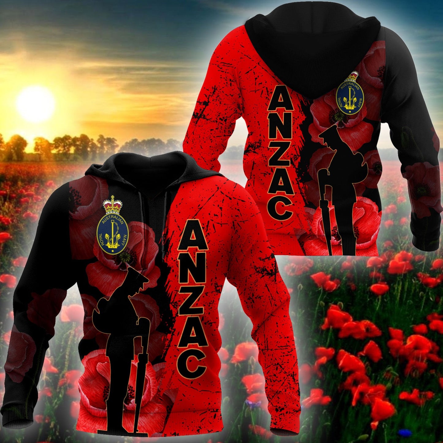 Anzac Day Clothing Royal Australian Navy Anzac Day Hoodie