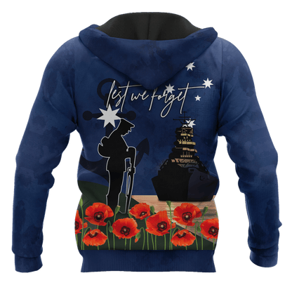 Anzac Day Clothing Royal Australian Navy Hoodie
