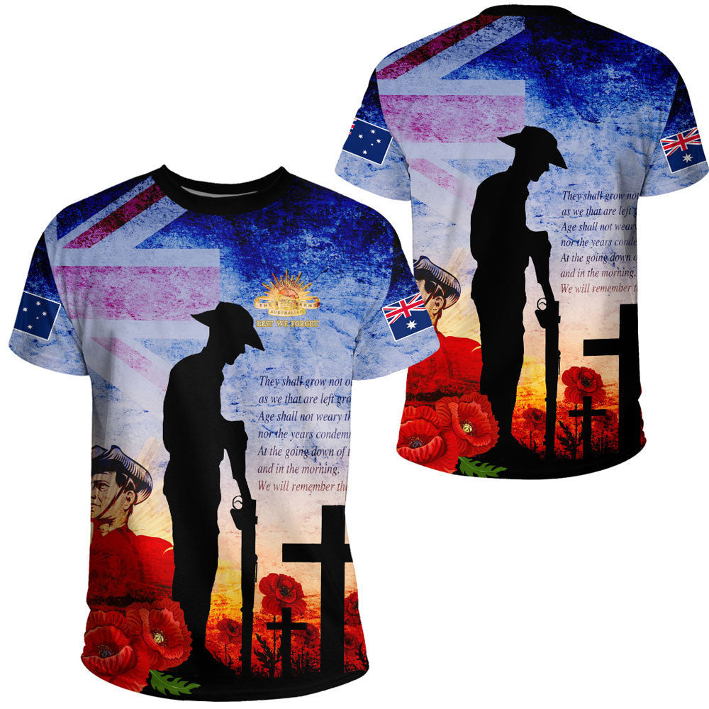 Clothing Anzac Day Australia Soldier We Will Rememer Them T Shirt