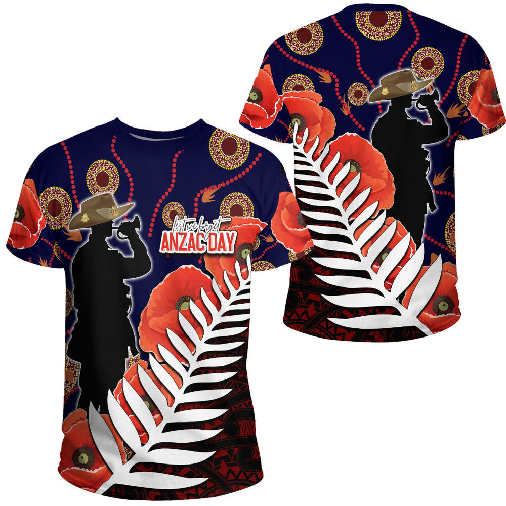 Clothing Anzac Day Fern & Poppy T Shirt