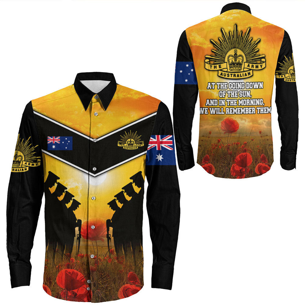 Rugbylife Clothing Australia Standing Guard Anzac Day Long Sleeve Button Shirt