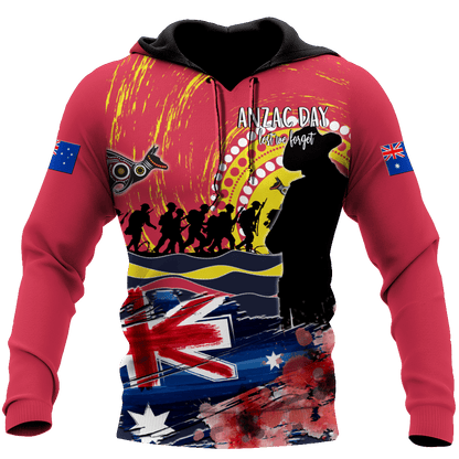 Anzac Day Clothing Anzac Day 2023 Australian Aboriginal Hoodie