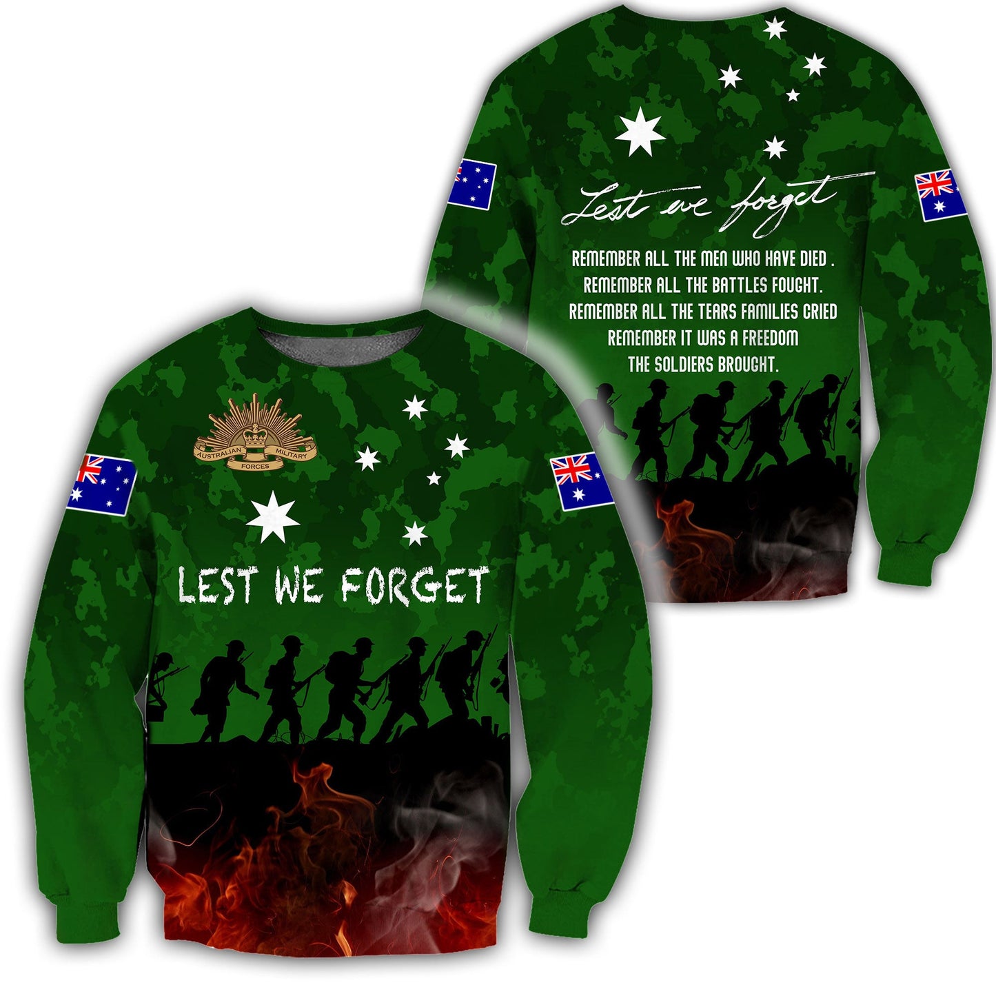 Anzac Day Clothing Lest We Forget Anzac Day 2023 Sweatshirt