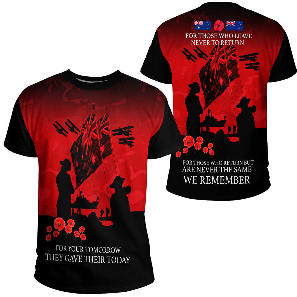 Clothing Anzac Day For Those Who Leave Never To Ruturn T Shirt
