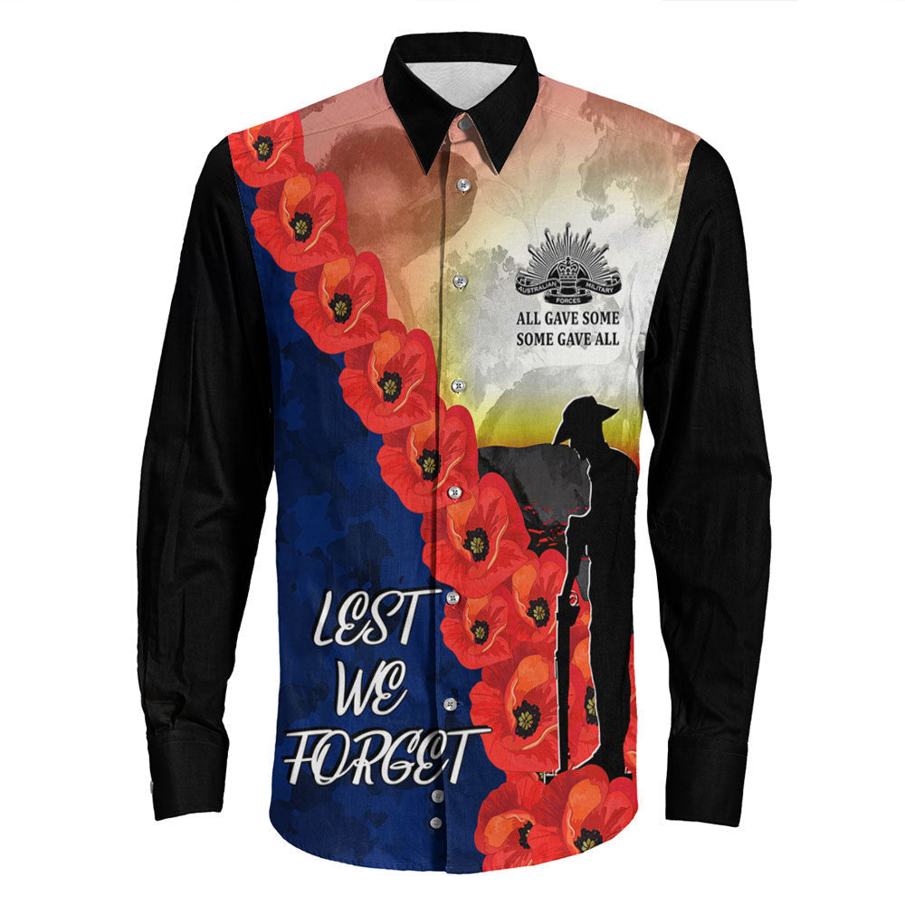 Rugbylife Clothing Anzac Day All Gave Some Long Sleeve Button Shirt