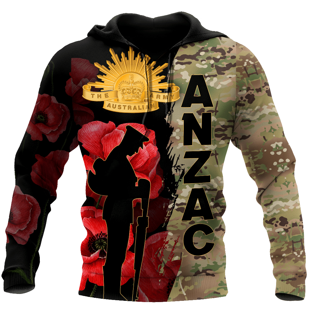 Anzac Day Clothing Australian Army Camo Hoodie