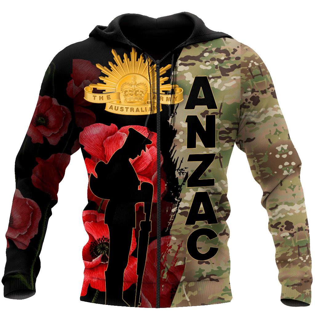 Anzac Day Clothing Australian Army Camo Hoodie