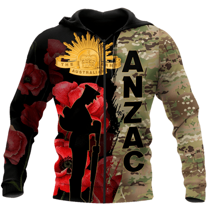 Anzac Day Clothing Australian Army Camo Hoodie