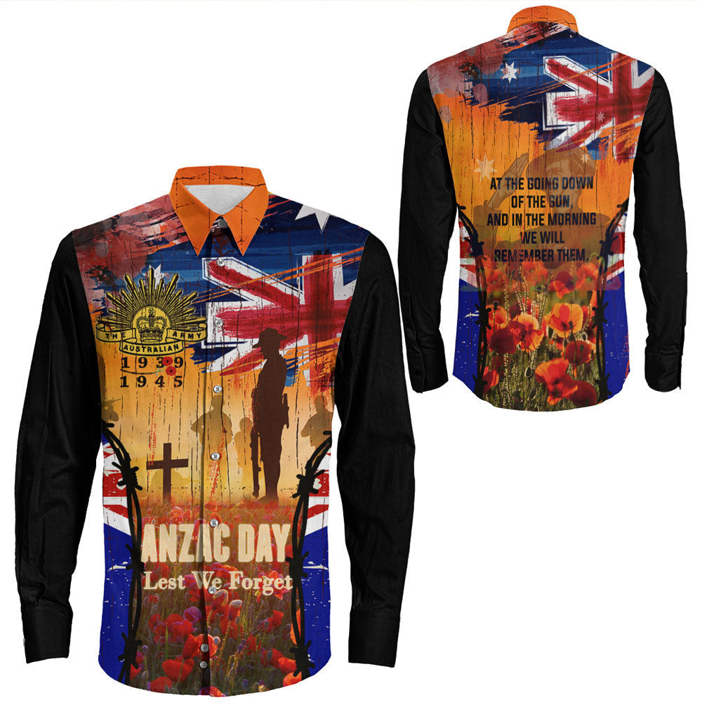 Rugbylife Clothing Anzac Day World War Ii Commemoration 39 45 Long Sleeve Button Shirt