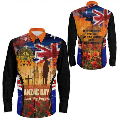 Rugbylife Clothing Anzac Day World War Ii Commemoration 39 45 Long Sleeve Button Shirt