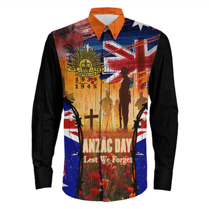 Rugbylife Clothing Anzac Day World War Ii Commemoration 39 45 Long Sleeve Button Shirt