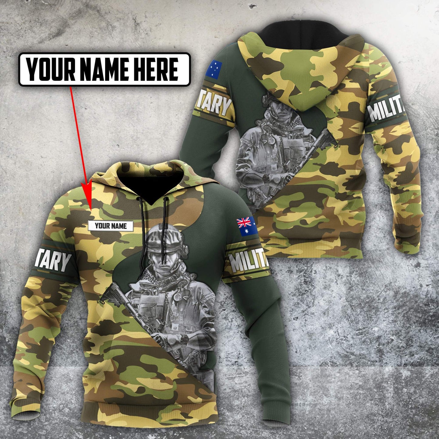 Anzac Day Clothing Australia Army Anzac Day Camo Hoodie