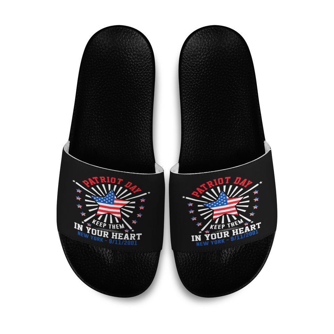 Slide Sandals Patriot Day In Your Heart Slide Sandals