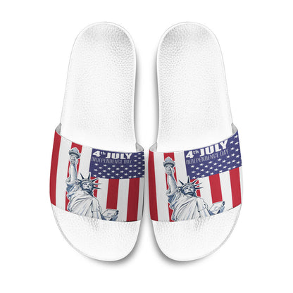 Slide Sandals Patriot Day Statue of Liberty Slide Sandals