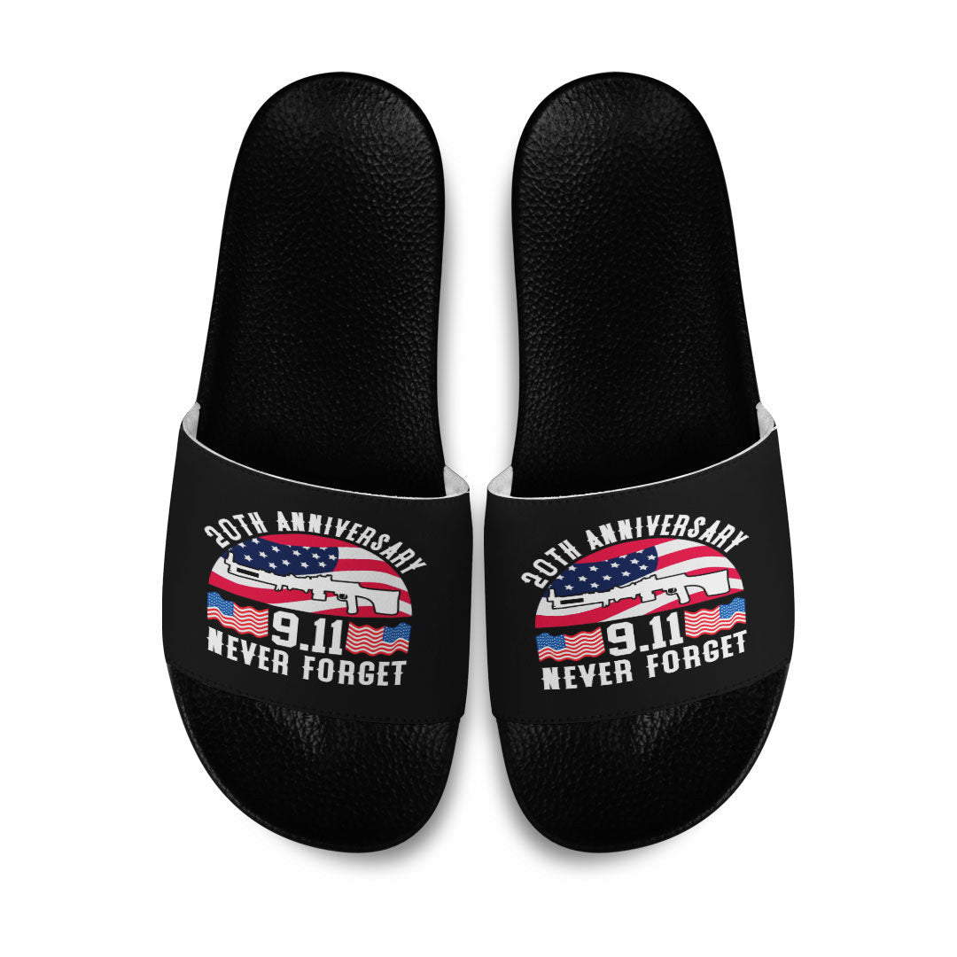 Slide Sandals Patriot Day Shot Anniversary Slide Sandals