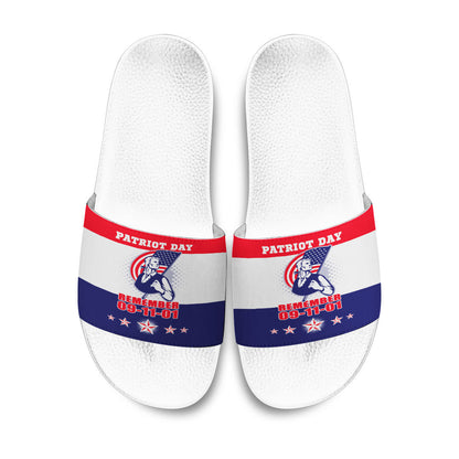Slide Sandals Happy Patriot Day Slide Sandals