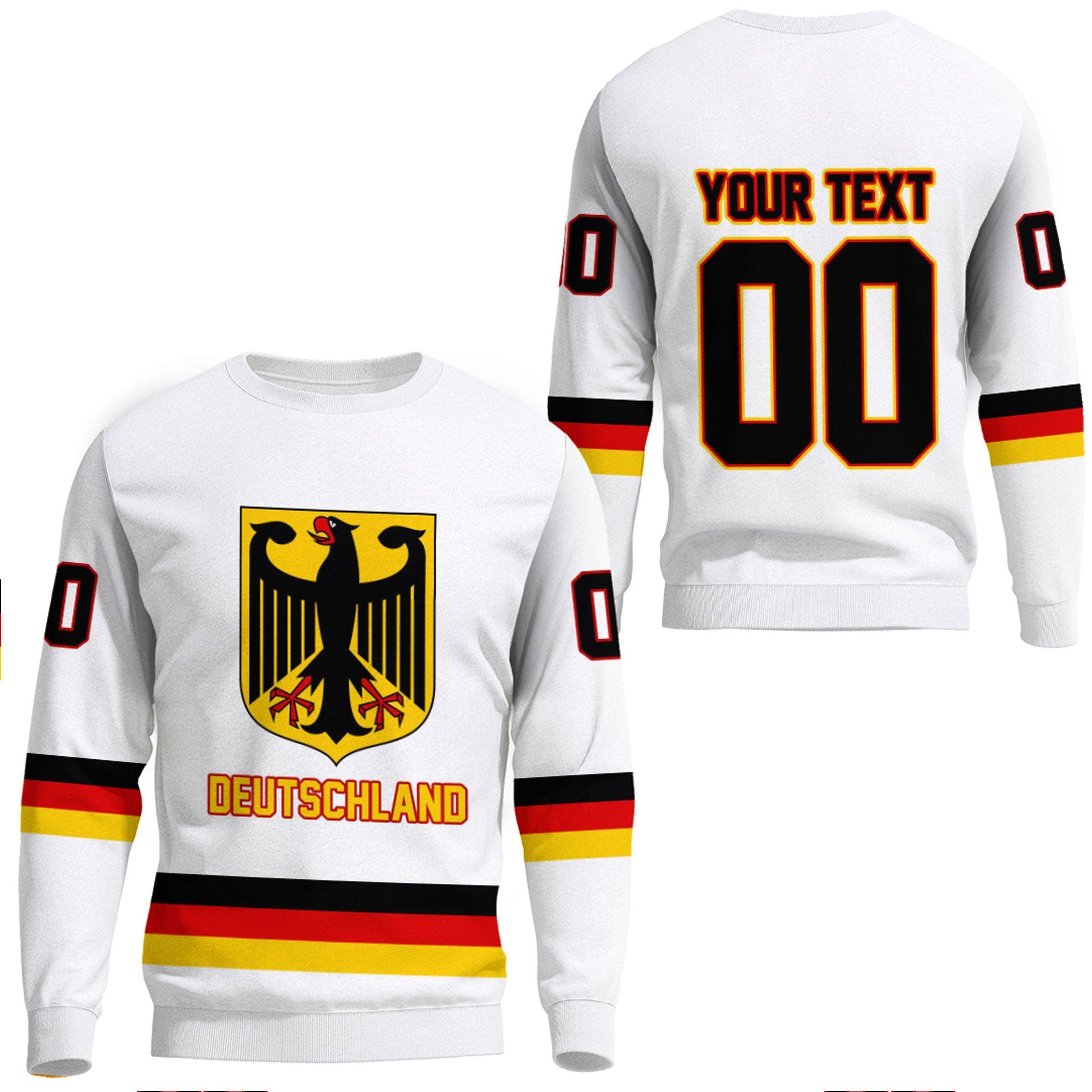 Clothing Custom Germany Team Hockey Jersey Style Sweatshirts