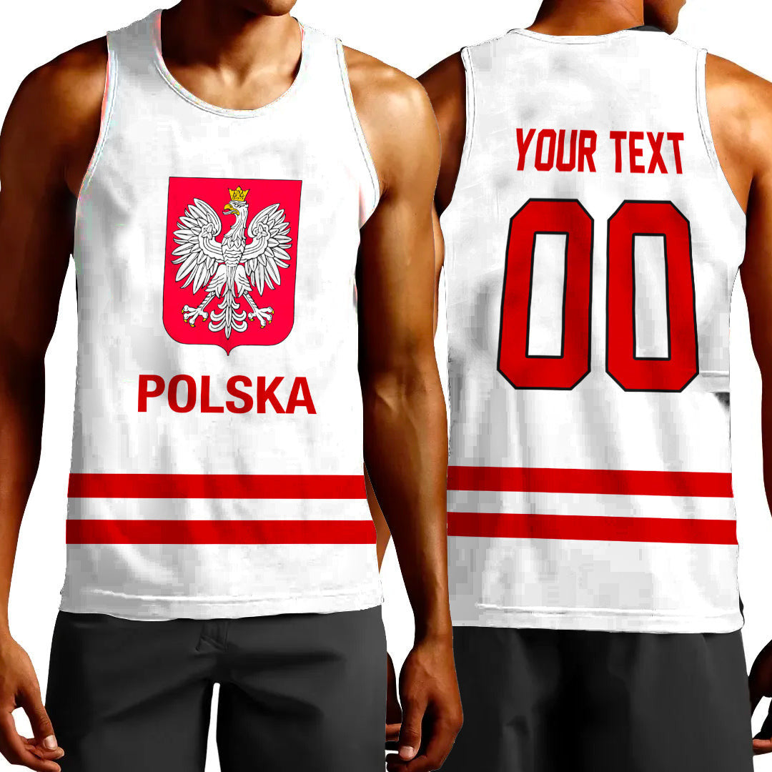 Clothing Custom Poland Classic Hockey Jersey Style Tank Top