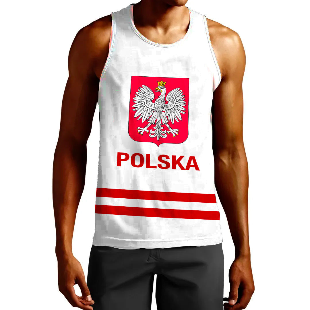 Clothing Custom Poland Classic Hockey Jersey Style Tank Top