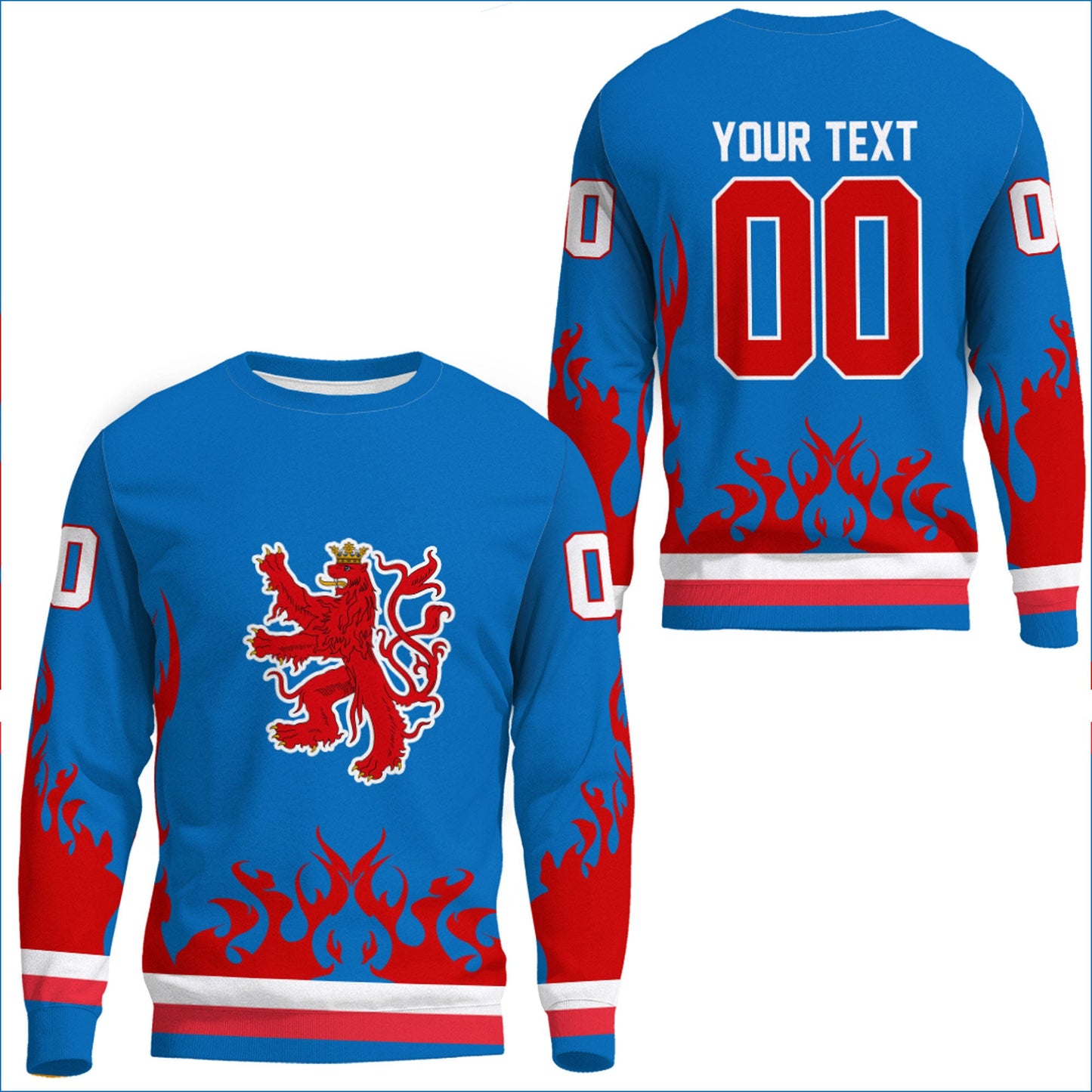 Clothing Custom Luxembourg Hockey Jersey Style Sweatshirts