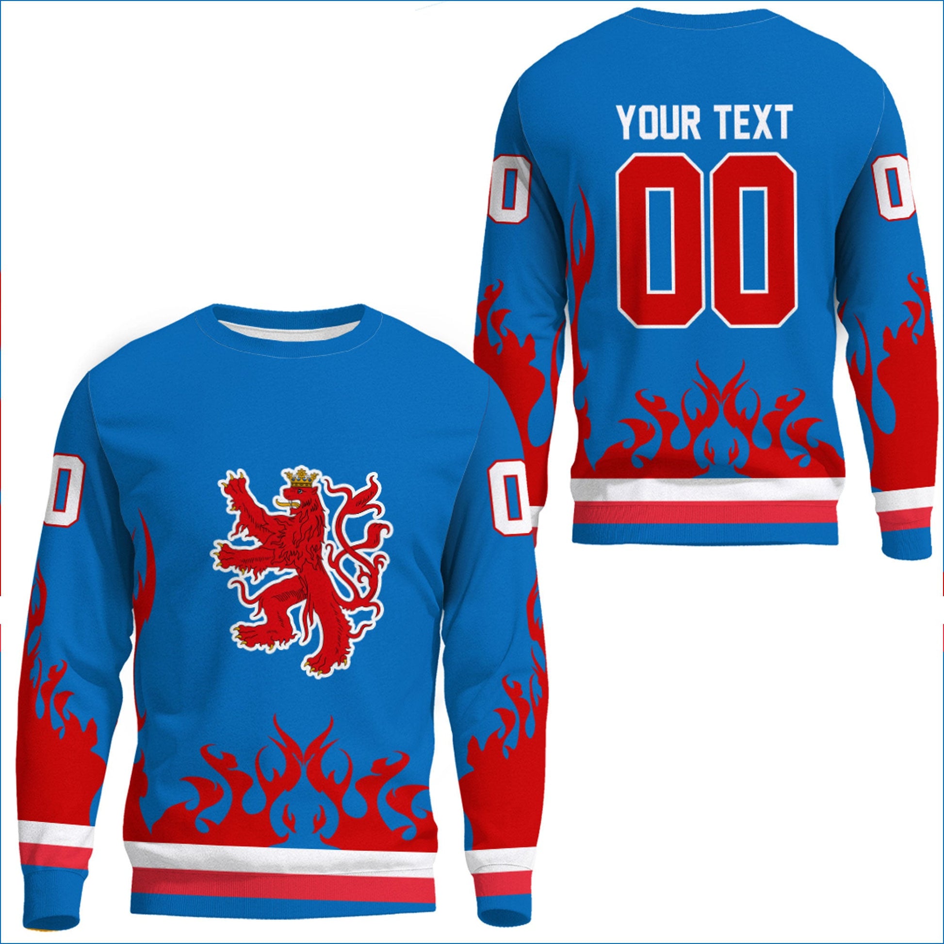 Clothing Custom Luxembourg Hockey Jersey Style Sweatshirts
