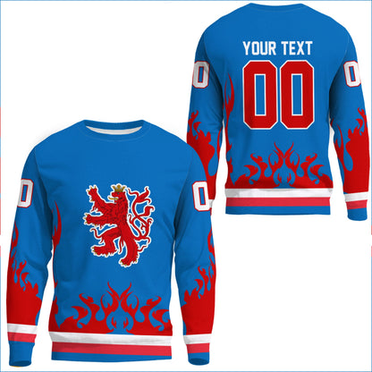 Clothing Custom Luxembourg Hockey Jersey Style Sweatshirts
