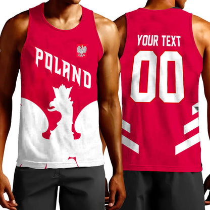 Clothing Custom Poland Team Hockey Jersey Style Tank Top