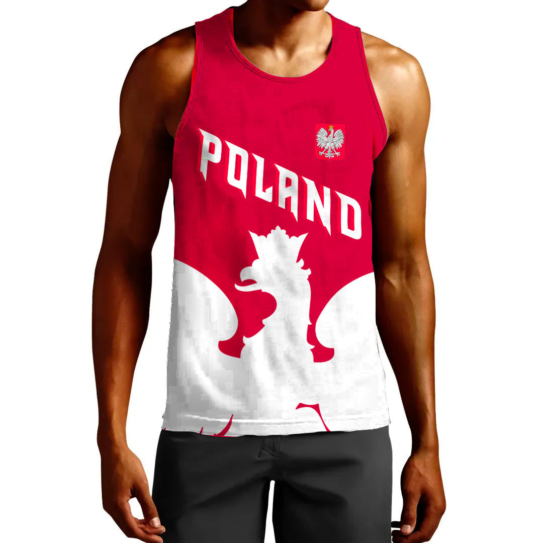 Clothing Custom Poland Team Hockey Jersey Style Tank Top