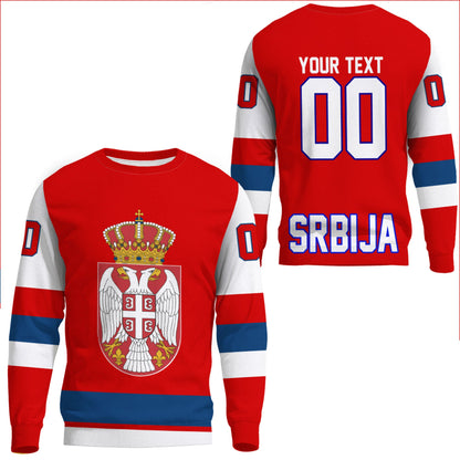 Clothing Custom Serbia Classic Hockey Jersey Style Sweatshirts