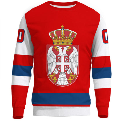 Clothing Custom Serbia Classic Hockey Jersey Style Sweatshirts
