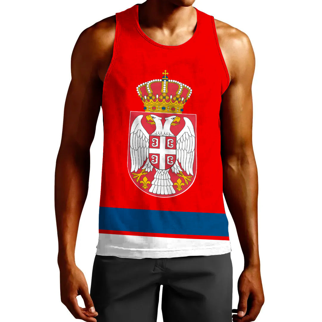 Clothing Custom Serbia Classic Hockey Jersey Style Tank Top