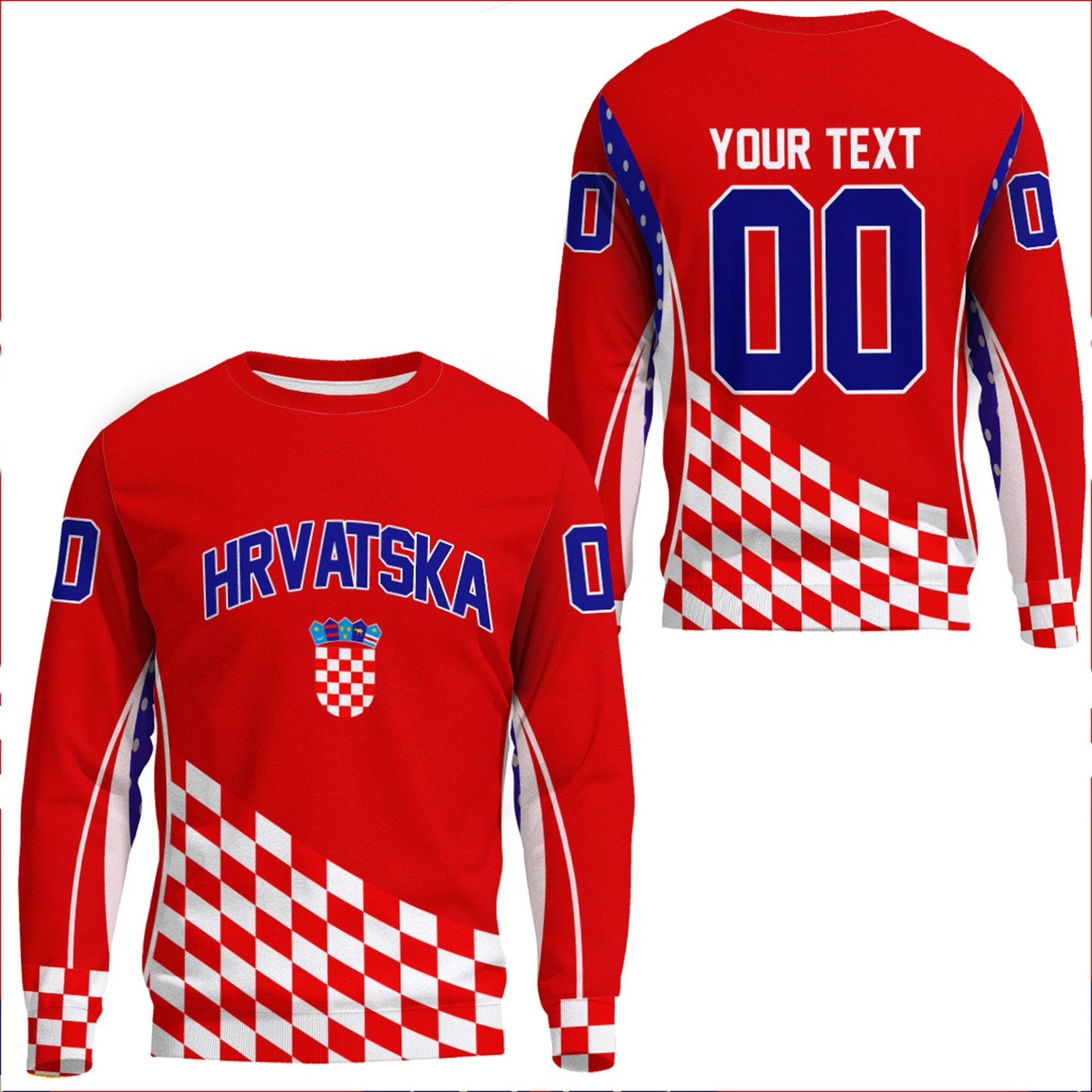 Clothing Custom Croatia Hockey Jersey Style Sweatshirts