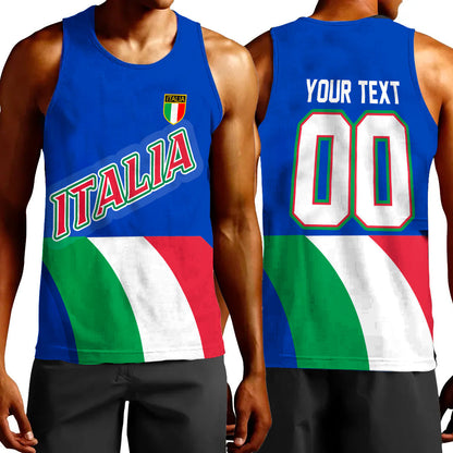 Clothing Custom Italy Team Hockey Jersey Style Tank Top