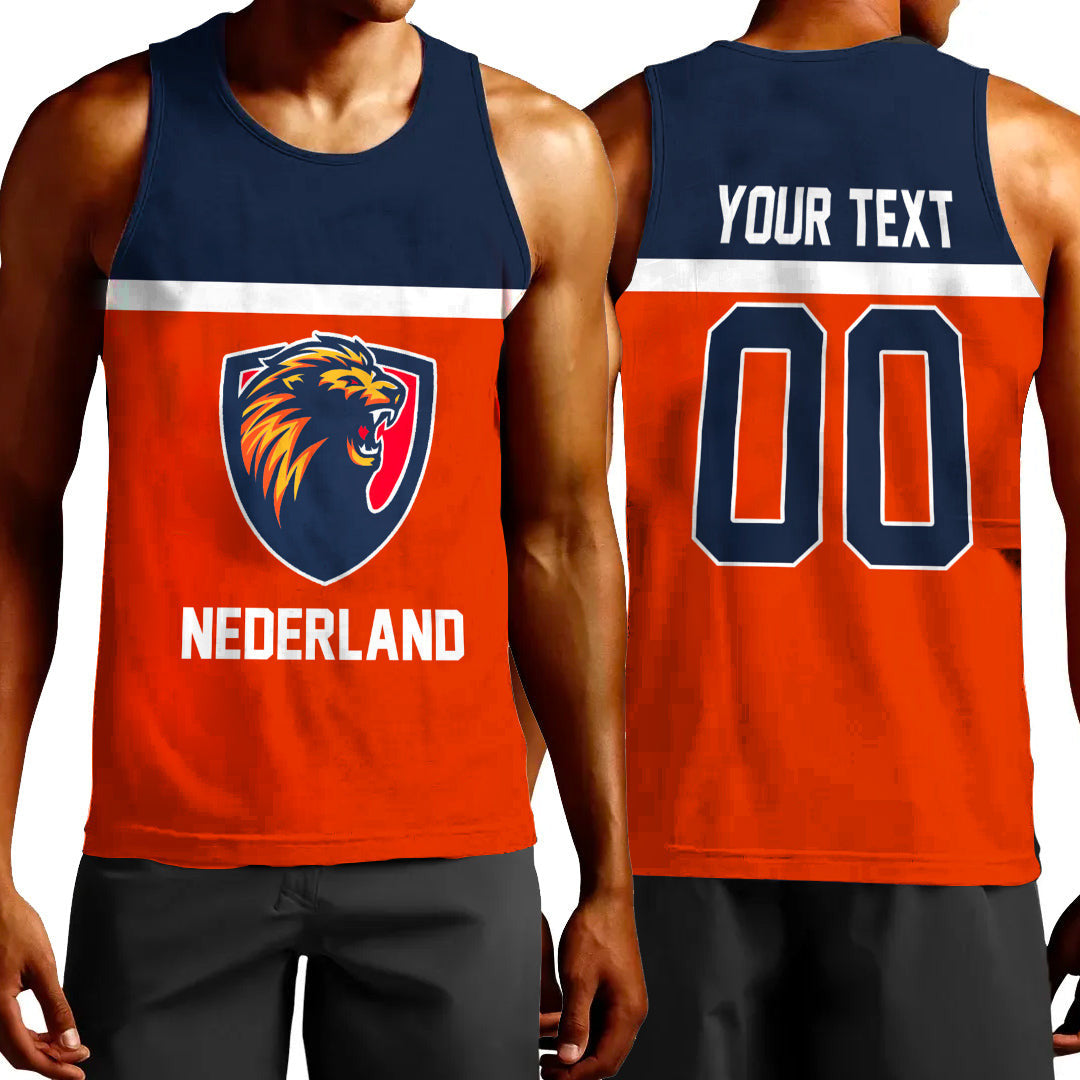 Clothing Custom Netherlands Team Hockey Jersey Style Tank Top