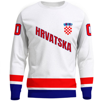 Clothing Custom Croatia Classic Hockey Jersey Style Sweatshirts