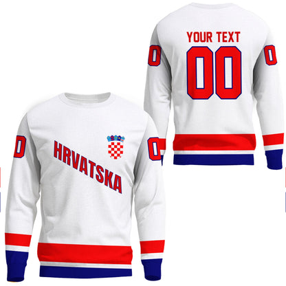 Clothing Custom Croatia Classic Hockey Jersey Style Sweatshirts