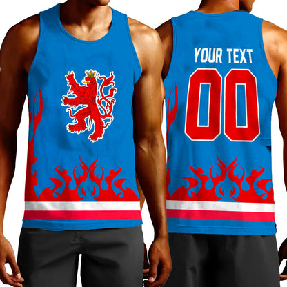Clothing Custom Luxembourg Hockey Jersey Style Tank Top
