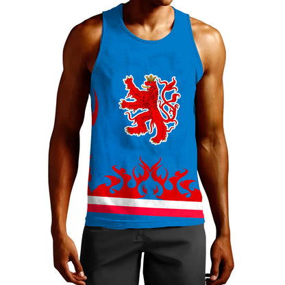 Clothing Custom Luxembourg Hockey Jersey Style Tank Top