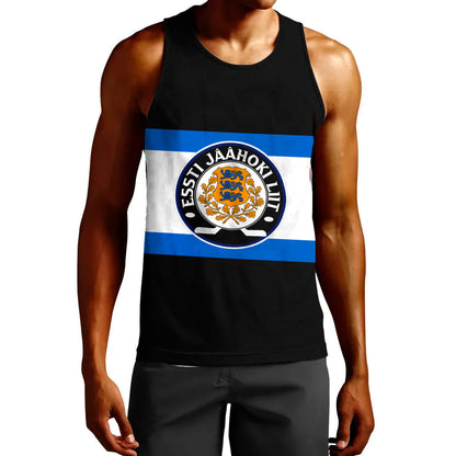 Clothing Custom Estonia Team Hockey Jersey Style Tank Top