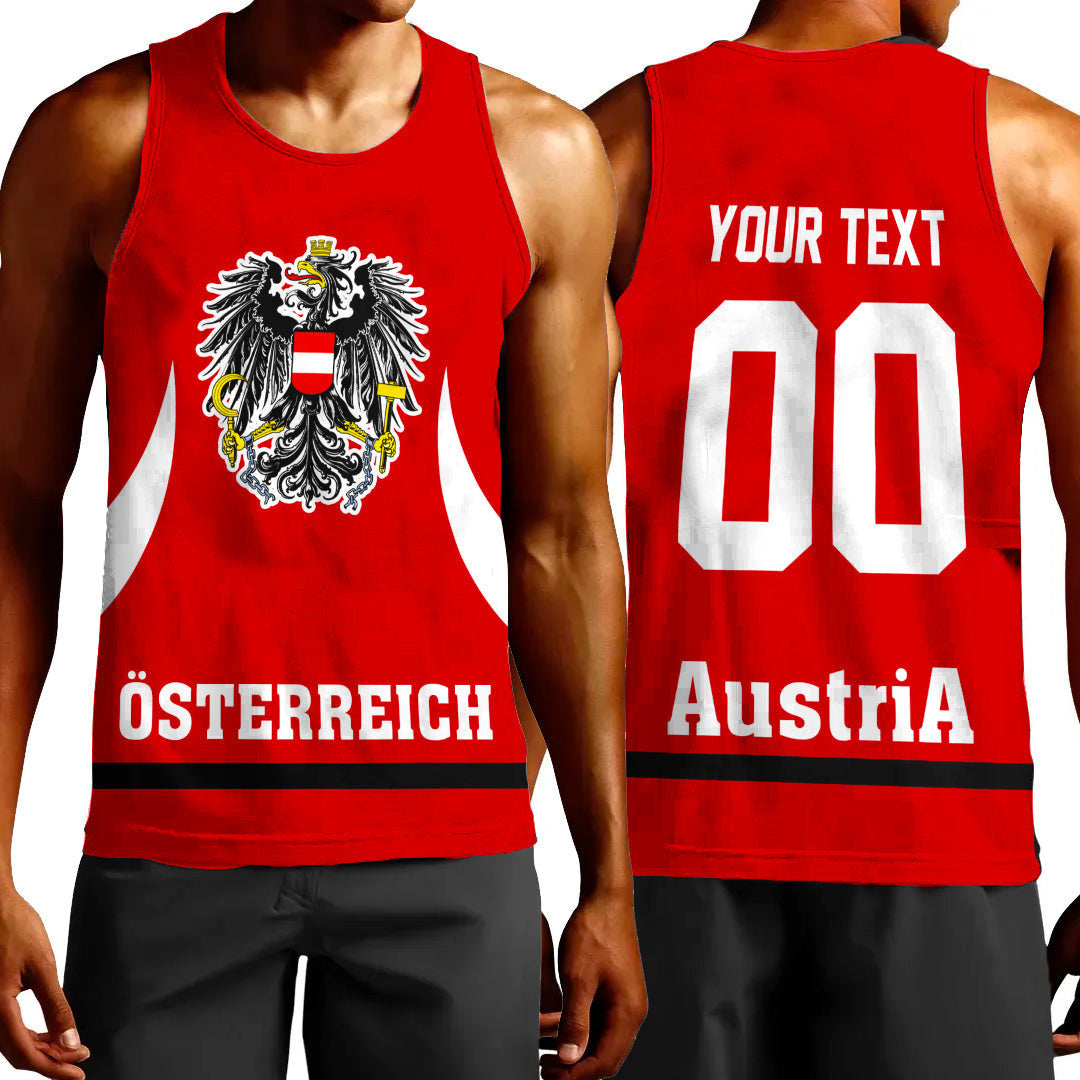 Clothing Custom Austria Hockey Jersey Style Tank Top